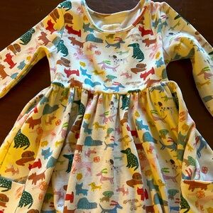 Charming Mary, ADORABLE dog print dress, size 7